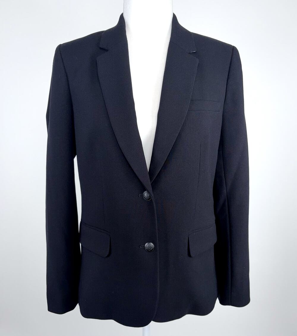 J. Crew Black Classic Blazer Size 6 Minimalist Career Office Professional Chic
